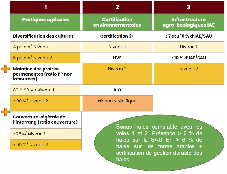 Trois voies d’accès au choix sont disponibles pour y accéder